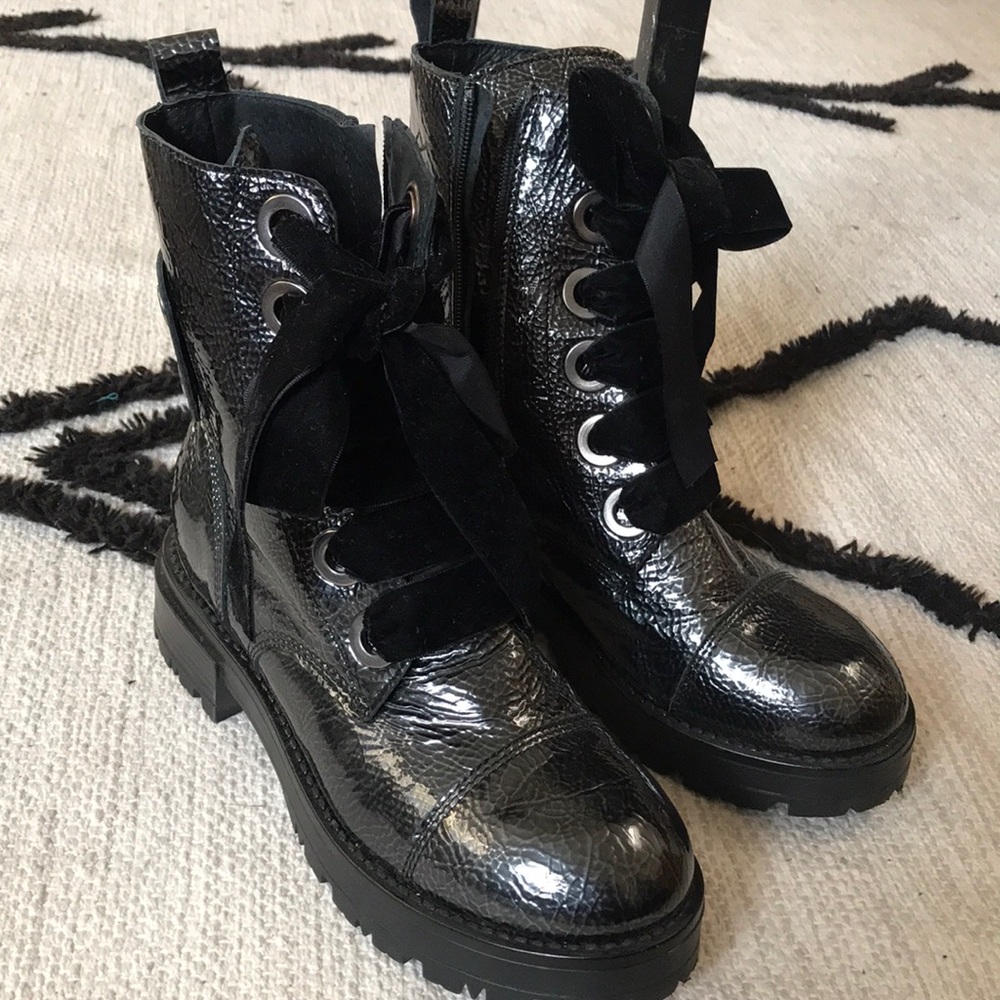 Trendy combat boots. Never worn